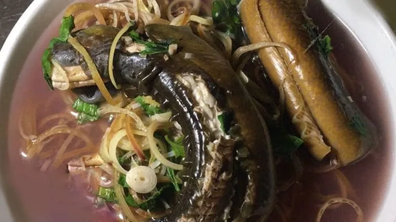 Đây là thành phẩm của nồi canh chua lươn hoa chuối